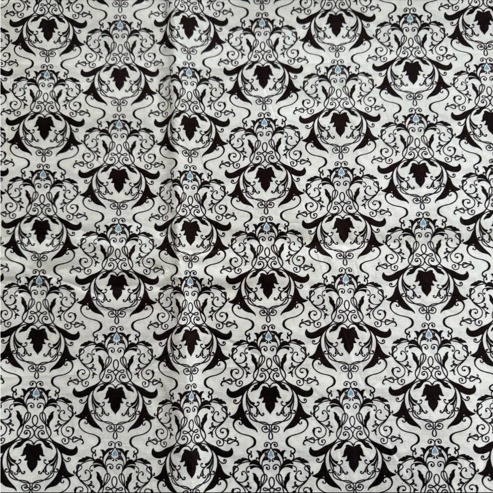 Forever Love Heidi Grace JoAnn Fabric Ivory Brown Blue Damask Scroll 2 yards